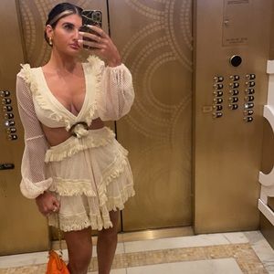 Juliet cream cutout mini dress